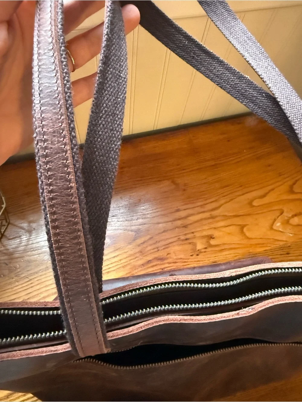 S-ZONE Vintage Satchel Tote Bag